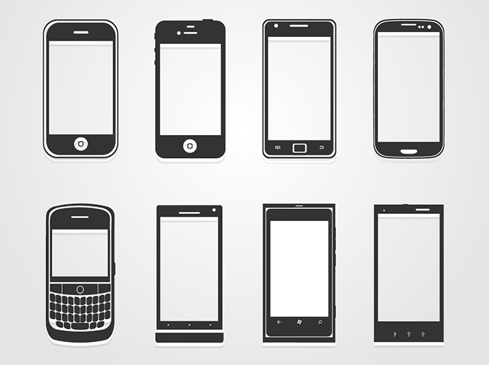 Illustration of various smartphone models representing mobile device compatibility testing