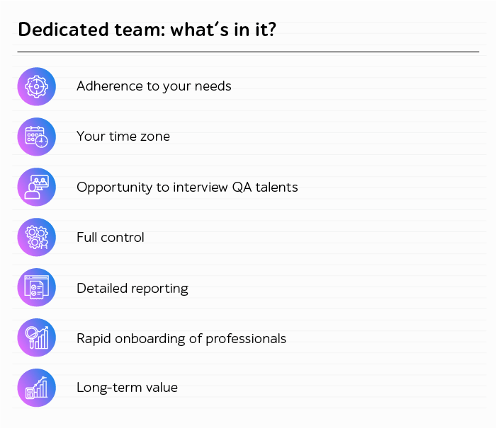 Dedicated team model advantages