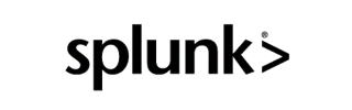 splunk> software platform logo in black lowercase lettering
