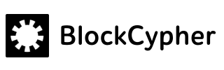 BlockCypher logo with stylized gear icon and BlockCypher text