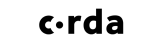 Corda logo in black lowercase lettering