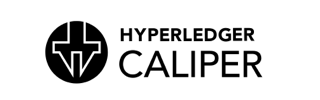 HYPERLEDGER CALIPER logo with circular geometric icon and bold black text