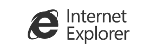 Internet Explorer logo with stylized e icon and text Internet Explorer
