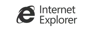 Internet Explorer logo with stylized e icon and text Internet Explorer