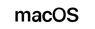 macOS wordmark for Apple desktop operating system compatibility testing