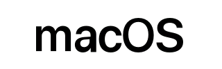 macOS wordmark for Apple desktop operating system compatibility testing