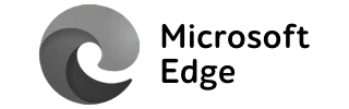 Microsoft Edge logo with stylized green and gray wave icon