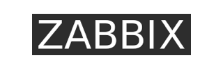 ZABBIX logo in white text on a dark rectangular background