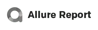 Allure Report logo with gray and green circular icon