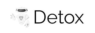 Detox logo with abstract triangular icon and the word Detox
