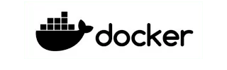Docker logo with whale icon and the text docker