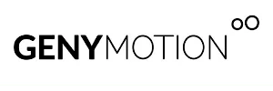 GENYMOTION logo with two small outlined circles in the top right