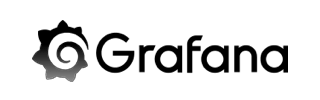 Grafana logo in black with stylized spiral emblem