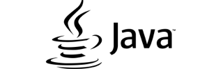 Java logo with stylized coffee cup icon and Java text