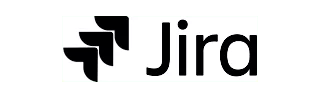 Jira logo with black geometric icon and Jira text