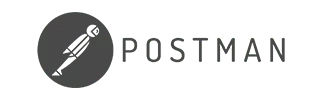 POSTMAN logo with stylized paper airplane icon and brand name POSTMAN