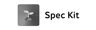 Spec Kit logo with silver abstract icon beside black text Spec Kit