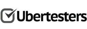 Ubertesters logo with checkmark icon