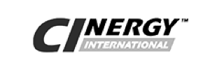 CINERGY INTERNATIONAL logo in black and gray with stylized CI lettering