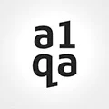 a1qa logo in black lowercase letters on white background