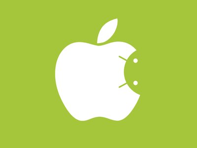 White Apple logo with a bug bite on green background, illustrating iOS security vulnerabilities