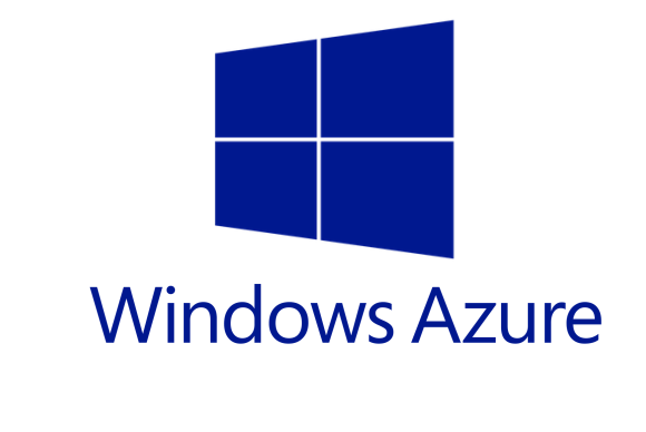 Windows Azure logo with blue window icon above the text Windows Azure