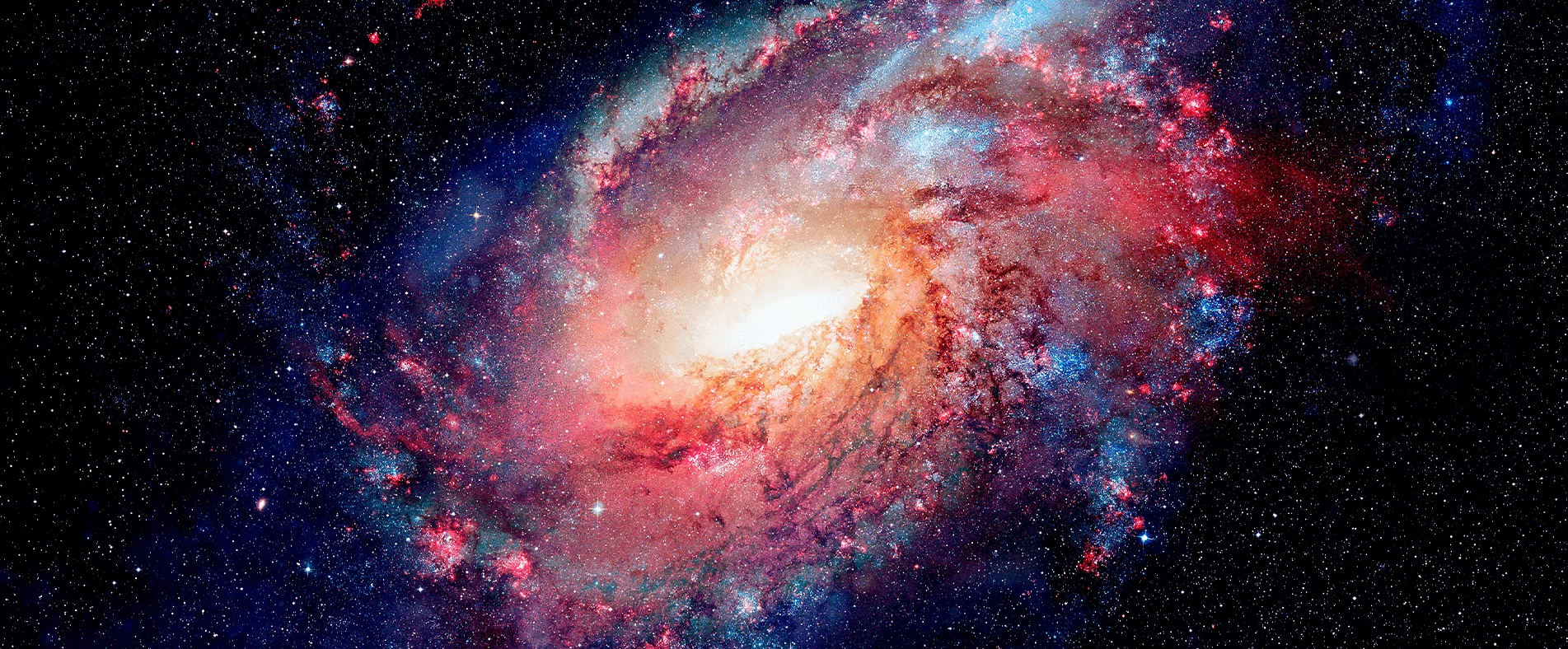 Colorful spiral galaxy representing scale, complexity, and innovation in software testing services