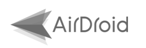 AirDroid logo with gray paper airplane icon and company name