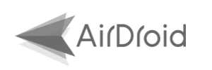 AirDroid logo with gray paper airplane icon and company name