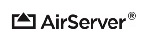 AirServer logo with stylized black icon and registered trademark symbol