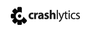 Crashlytics logo with black icon and crashlytics text
