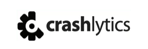 Crashlytics logo with black icon and crashlytics text