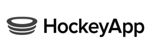HockeyApp logo with stylized stacked puck icon and HockeyApp text
