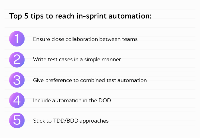 5 tips to reach in-sprint automation