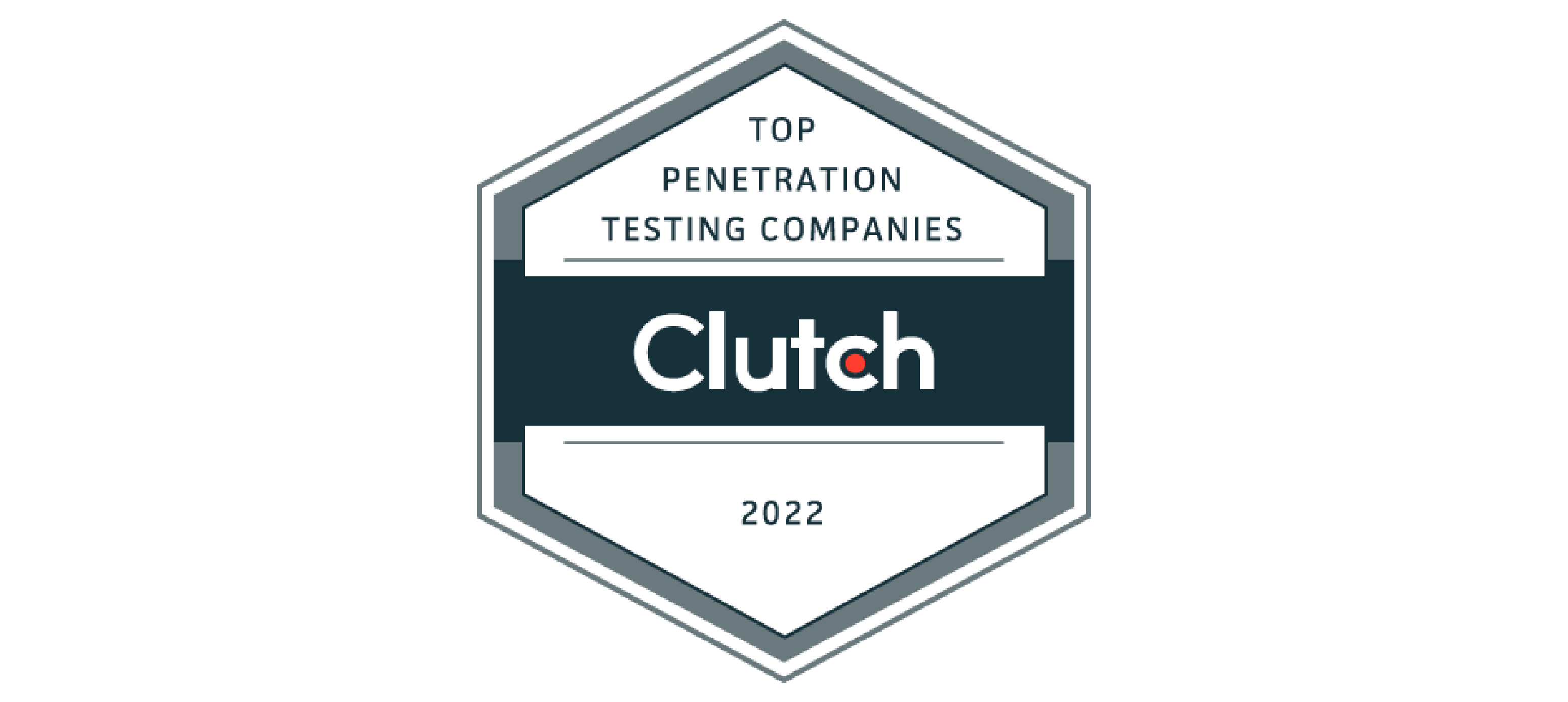 Clutch badge: TOP PENETRATION TESTING COMPANIES, Clutch, 2022