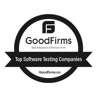 GoodFirms B2B Research & Review Firm Top Software Testing Companies badge