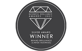 BUSINESS BRILLIANCE AWARDS 2021 SILVER AWARD WINNER BRAND BRILLIANCE (LARGE BUSINESS)