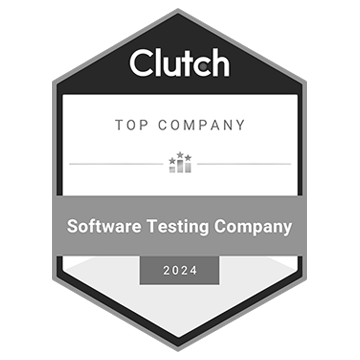 Clutch Top Company Software Testing Company 2024 award badge