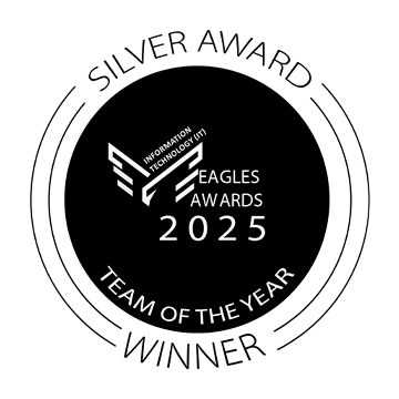 Silver Award winner badge: Team of the Year, Information Technology Eagles Awards 2025