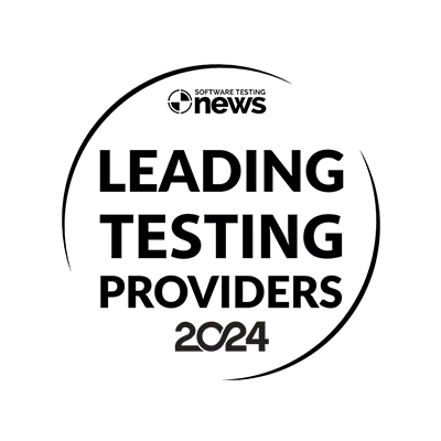 Award badge with news logo reading LEADING TESTING PROVIDERS 2024