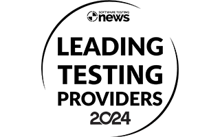 Dark placeholder-style company image with minimal abstract shapes on a black background