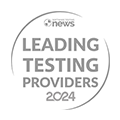 G2 2024 Leading Testing Providers award badge with circular outline