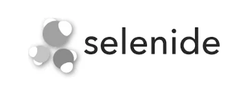 Selenide logo with abstract gray circular icon and black selenide text