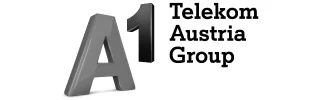 A1 Telekom Austria Group company logo in black and gray