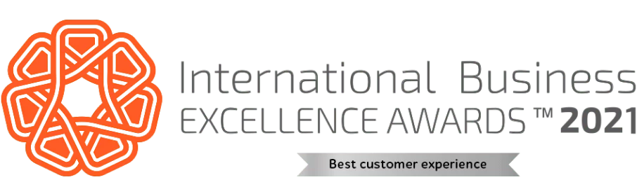 International Business EXCELLENCE AWARDS™ 2021 Best customer experience badge