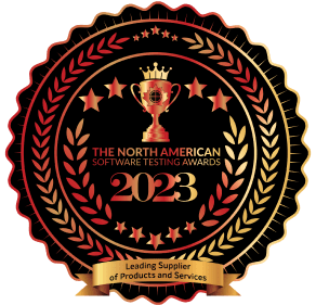 The North American Software Testing Awards 2023 badge for Leading Supplier of Products and Services