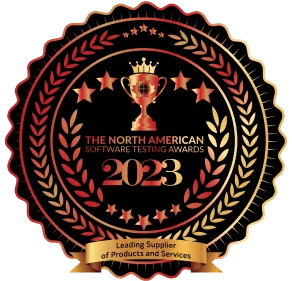 The North American Software Testing Awards 2023 badge for Leading Supplier of Products and Services