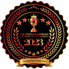 The North American Software Testing Awards 2023 Testing Team of the Year badge