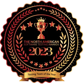 The North American Software Testing Awards 2023 Testing Team of the Year badge