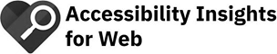 Accessibility Insights for Web logo with magnifying glass icon